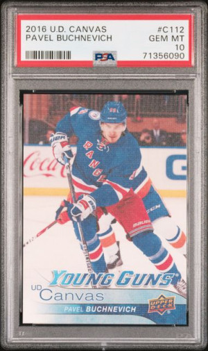 2016 Upper Deck Young Guns Canvas #C112 Pavel Buchnevich RC PSA 10 front